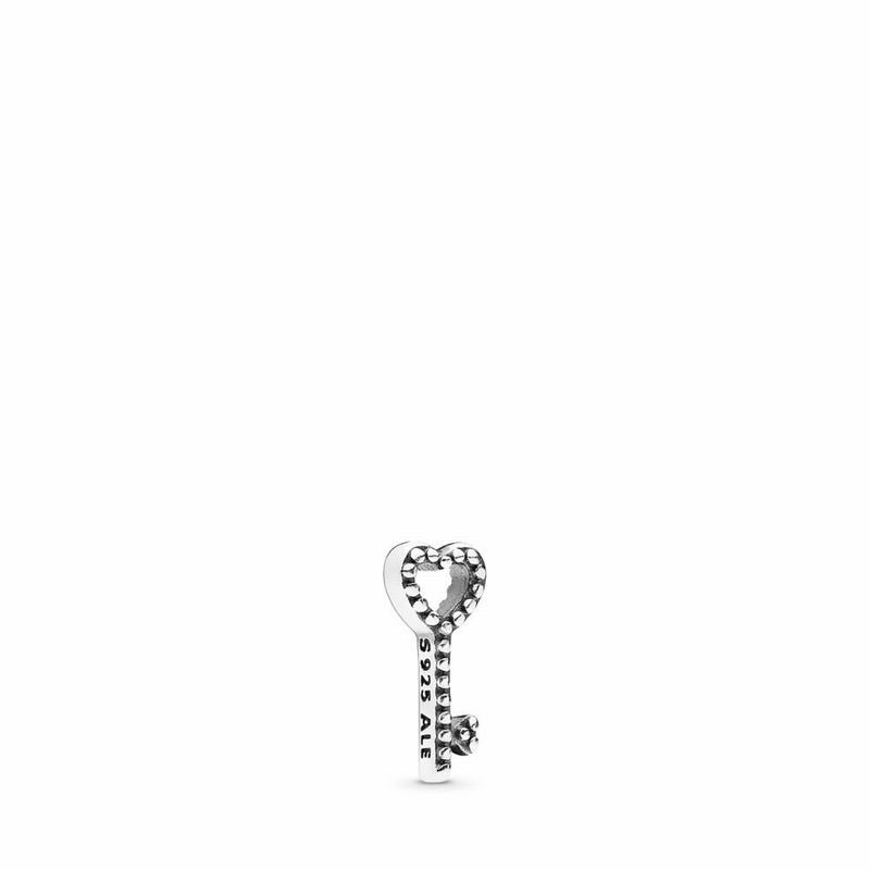 Pandora Heart Key Petite Locket Charm - Sterling Silver - Canada | HE4431AB